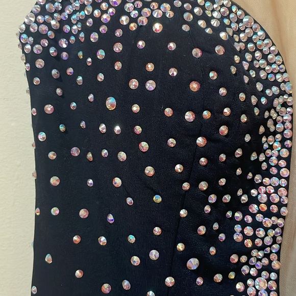 Womens Jovani Cocktail Dress Black Open Back - Picture 7 of 15